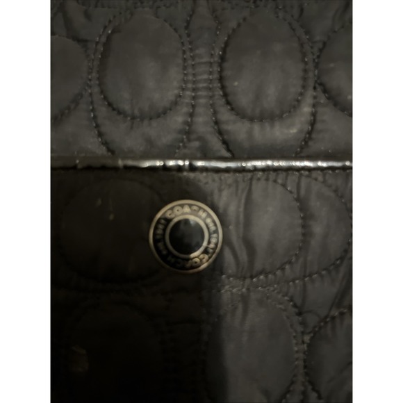 Black Coach Diaper Bag Quilted Chic - Picture 3 of 9